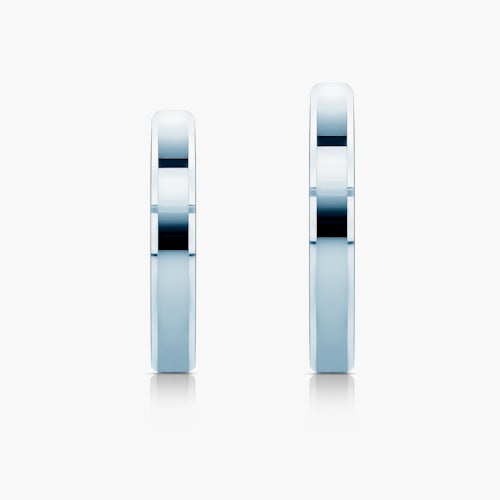 Obrączki ślubne: białe złoto, z fazą, 3 mm